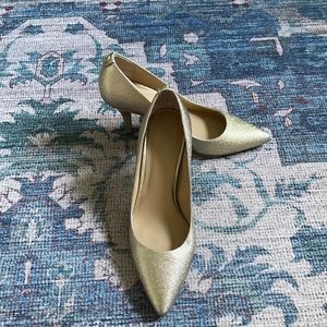 gold Michael Kors heels; size: 6